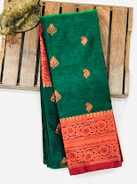 Green Colored Art Silk Royal Look Saree For Women In USA