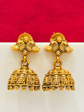 Elegant Antique Gold Peacock Designed Earrings