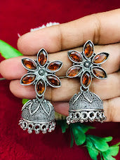 Gorgeous Brown Colored Oxidized Earrings For Women