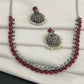 German Silver Choker Necklace With Earrings In USA