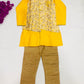 Graceful Yellow Ethnic Kids Dhoti Kurta With Jacket & Pajama Pants Near Me