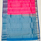 Attractive Light Pink With Blue Color Pure Kanchi Silk Saree In Yuma