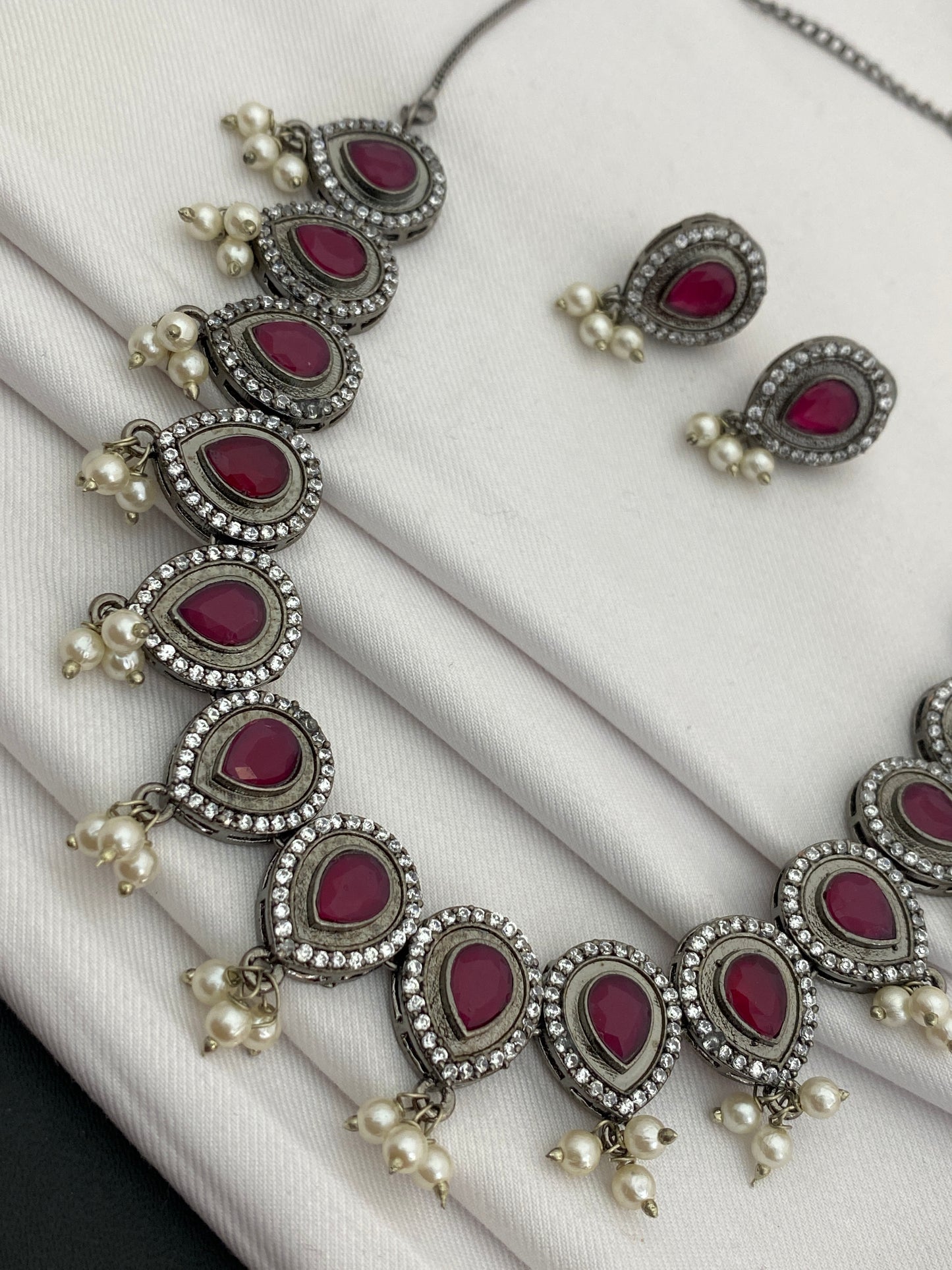 Ruby Stone Necklace Sets in USA