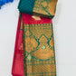 Alluring Pink Colored Art Silk With Green Colored Contrast Border Royal Look Saree For Women