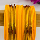 Fashionable Yellow Color Designer Plain Metal Bangles