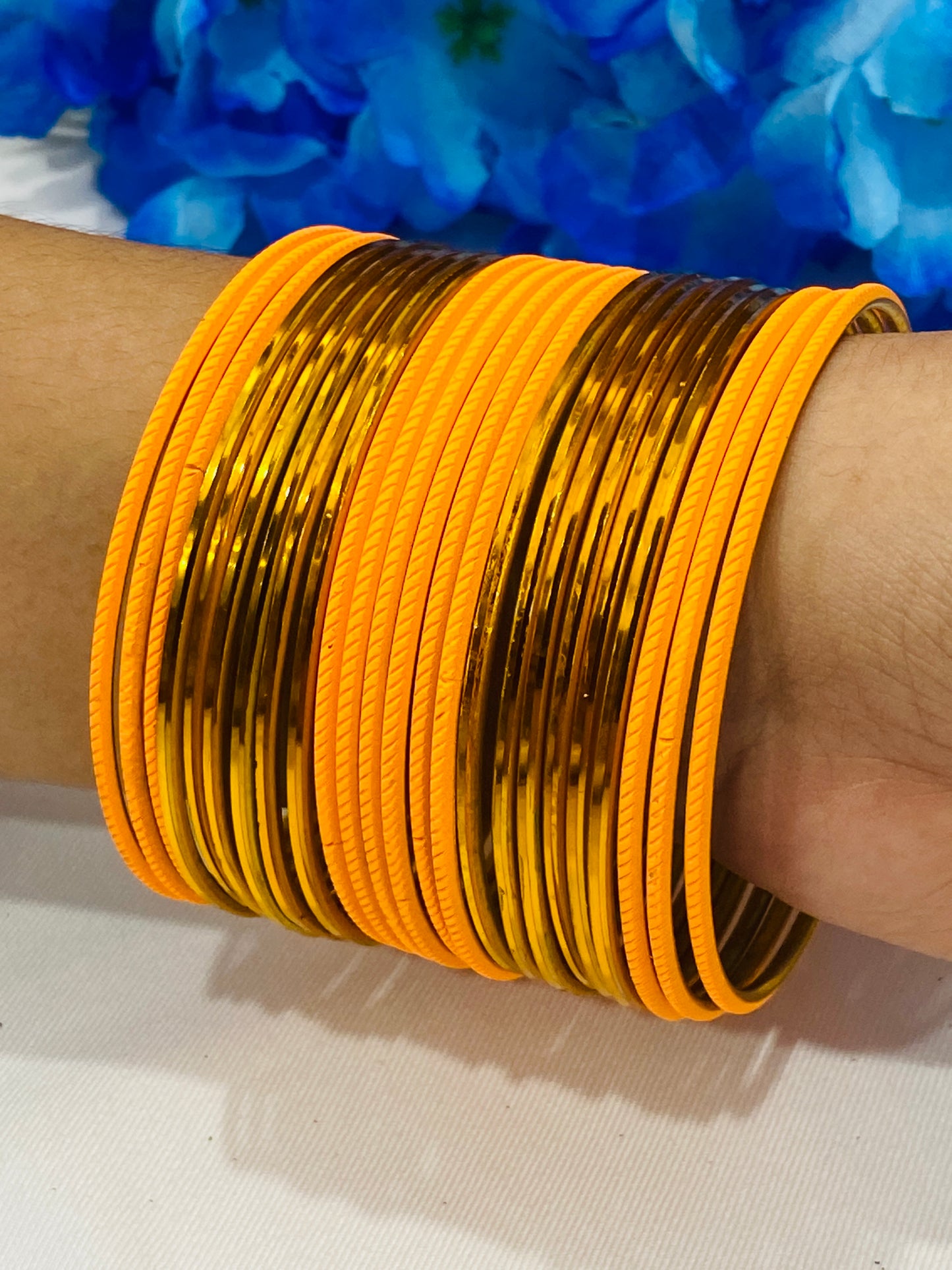 Yellow Color Designer Plain Metal Bangles Near Me