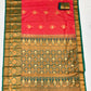 Alluring Pink With Green Colored Art Silk Saree For Women In Suncity