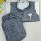 Gray Color Sherwani Suits With Brooch Pin In USA