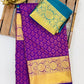 Purple Color Floral Motifs Art Silk Saree With Gold Zari Work In Near Me