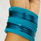 Teal Blue Color Traditional Plain Metal Bangle Set Near Me