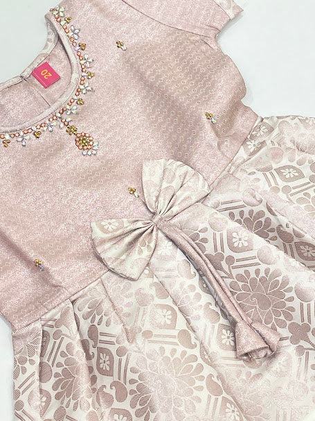 Pink Color Art Silk With Gown In Mesa