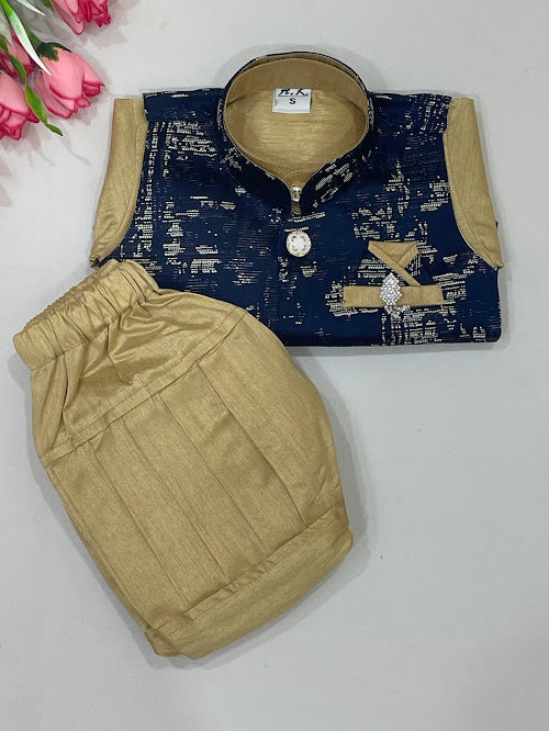 Sandal Color Sherwani Suits With Brooch Pin In USA
