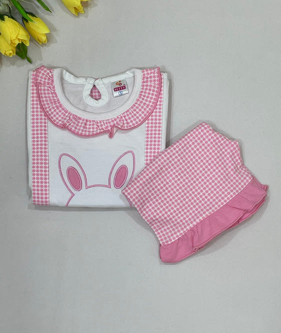 Pink And White Color Soft Cotton Gown Near Me