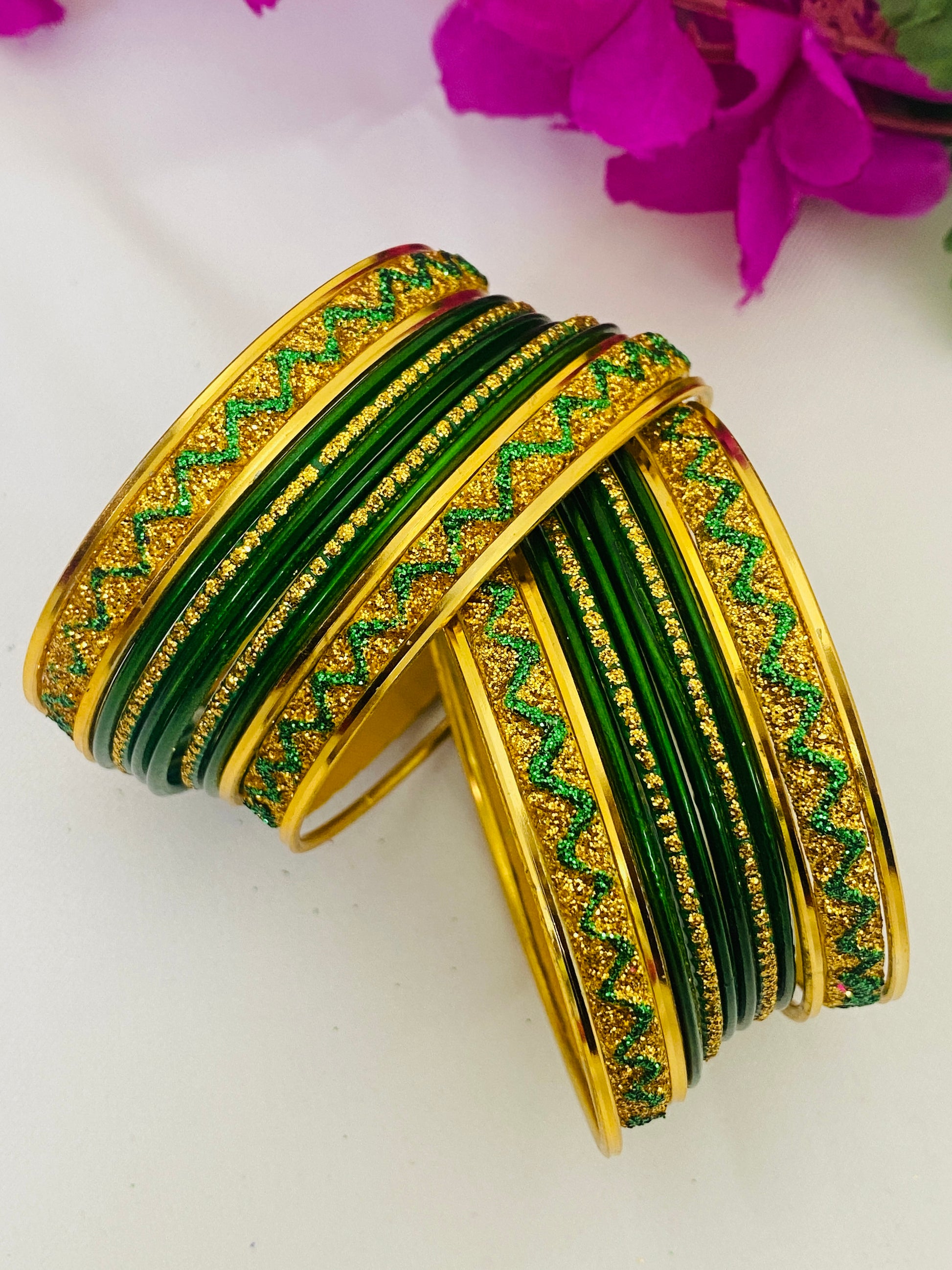 South Indian Traditional Metal Bangle Set In USA