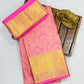 Elegant Light Pink Color Pure Kanchi Silk Gold Zari Work With Tassels Saree In Near Me