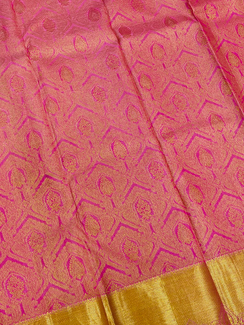 Elegant Light Pink Color Pure Kanchi Silk In Chandler