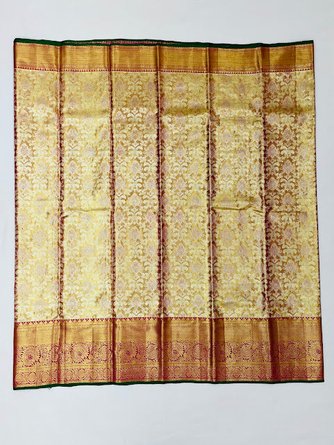  Pure Kanchi Silk Gold Zari Work With Tassels Saree In Yuma