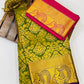 Charming Green Color Pure Kanchi Silk Gold Zari Work With Tassels Saree In Near Me