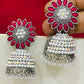 Rani Pink Color Drop Design Jhumka Earrings In Yuma