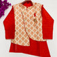 Charming Red Kids Embroidered Dhoti Kurta with booties and jacket in USA