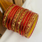  Shining Metal Bangles With Golden Work In Chandler