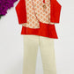 Charming Red Kids Embroidered Dhoti Kurta with booties and jacket Near Me