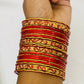 Exquisite Shining Metal Bangles With Golden Work Near Me