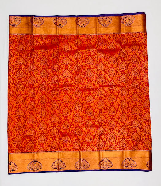 Pure Kanchi Silk Gold Zari Work With Tassels Saree For Women