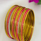  Pink Color Gold Plated Bangles Set For Women In Flagstaff