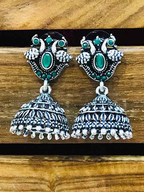 Peacock Design Jhumka Earrings For Women In Tempe