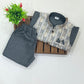 Gray Color Sherwani Suits With Brooch Pin In USA