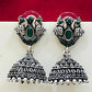  Oxidizes Peacock Design Jhumka Earrings For Women In chandler