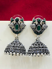  Oxidizes Peacock Design Jhumka Earrings For Women In chandler