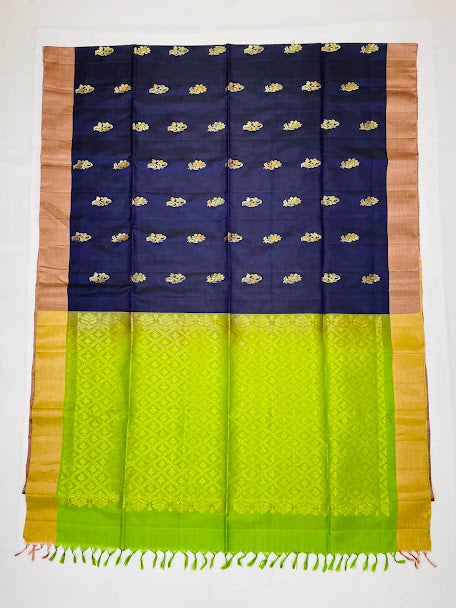 Royal Dark Blue With Tassels Saree For Women In Mesa