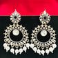 Attractive Oxidized White Color Earrings For Women In Yuma