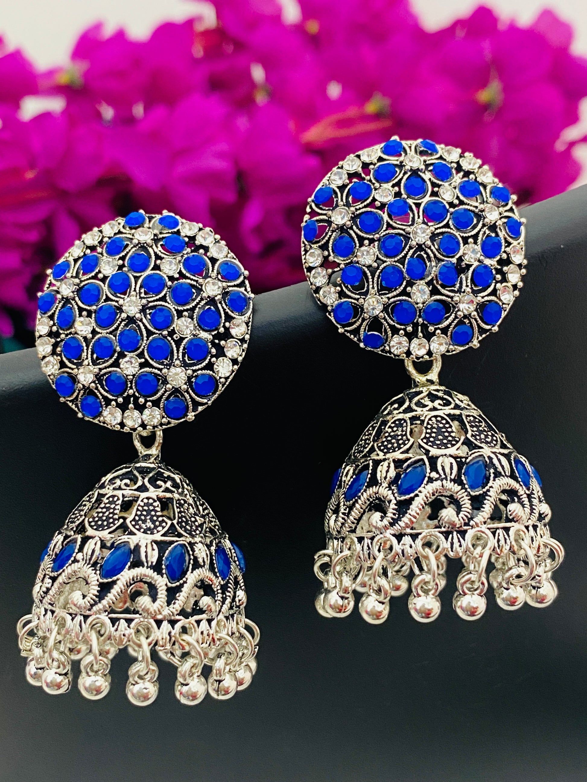 Antique Silver Toned Jhumka in USA