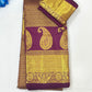 Fascinating Dark Purple Color Pure Kanchi Silk Gold Zari Work With Tassels Saree For Women