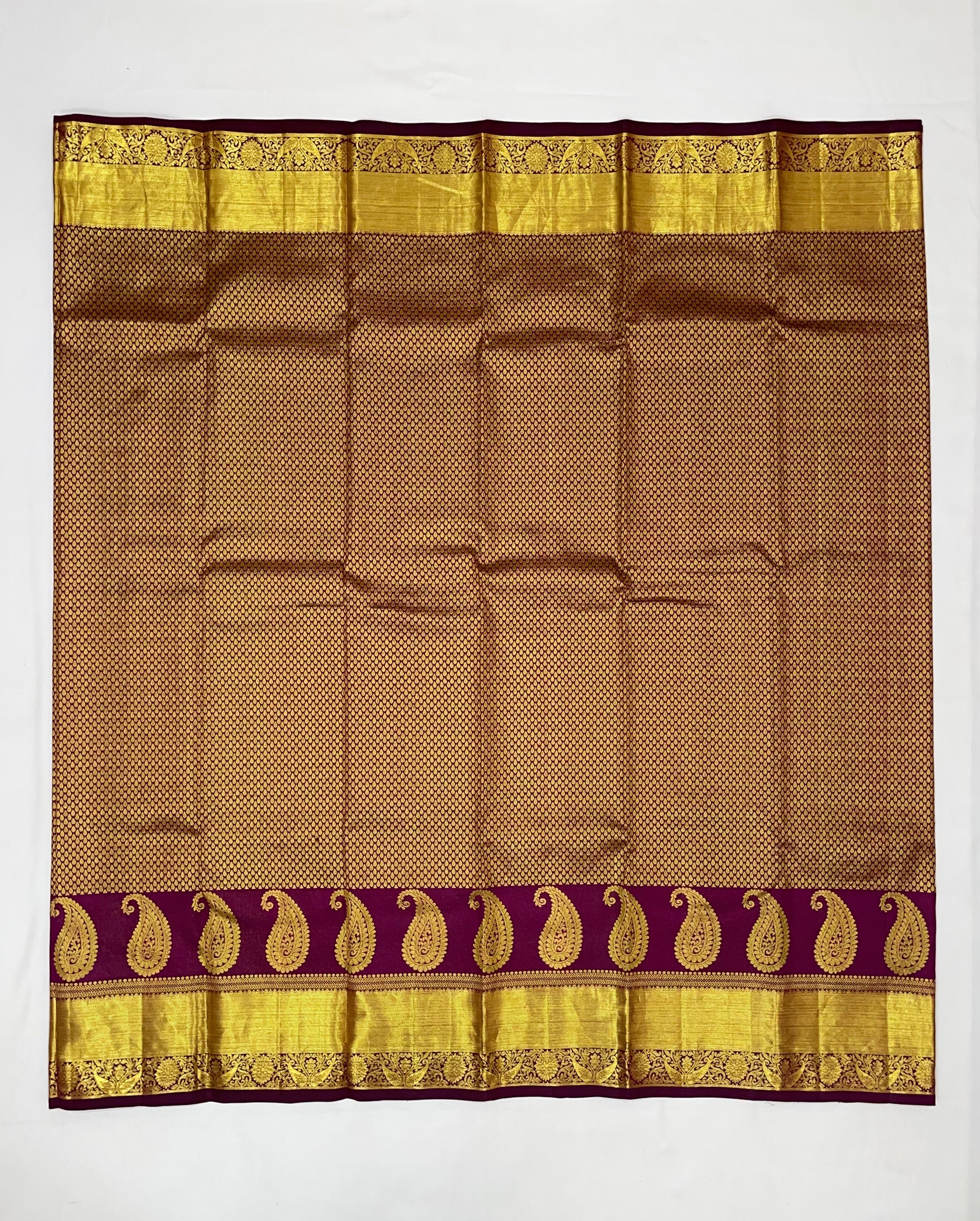 Dark Purple Color Pure Kanchi Silk Saree For Women In Tempe
