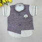 Purple Color Kids Sherwani Suits In Chandler