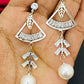 Beautiful American Diamond White Rhinestone Model Earrings