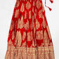 Delightful Red Color Printed Work Rayon Skirt For Women In USA