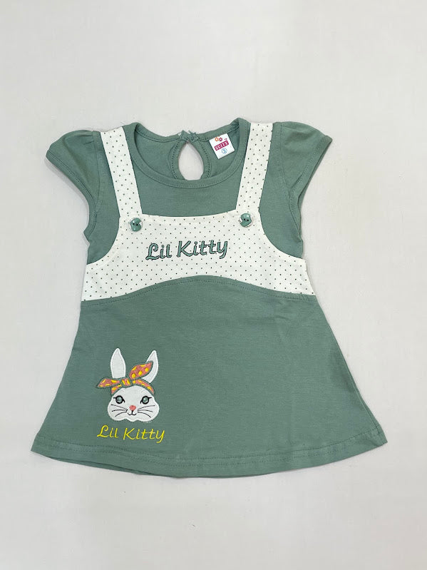 White Color Cotton Frock In USA