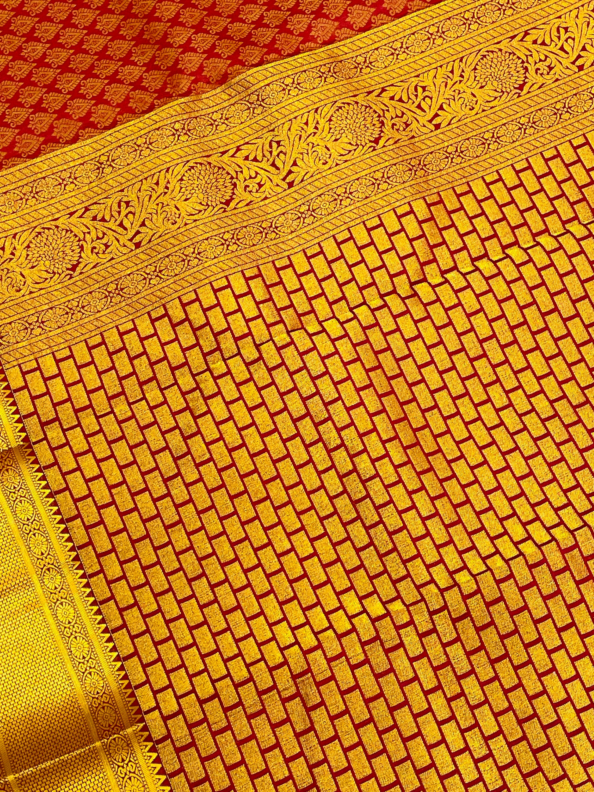 Attractive Maroon Color With Gold Zari Work For Women In Tucson