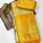 Amazing Gold Color Floral Design Silk Saree Near Me