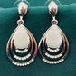 Beautiful White Stone Designer Silver Earrings For Women In Yuma