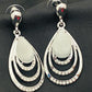Beautiful White Stone Designer Silver Earrings For Women