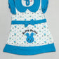Blue And White Color Cotton Frock Near Me