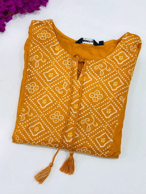 Alluring Yellow Color Rayon Kurti For Women Near Me