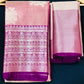 Pink Colored Pure Kanchi Tissue Silk With Zari Work In USA 