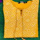 Alluring Yellow Color Rayon Kurti In Mesa